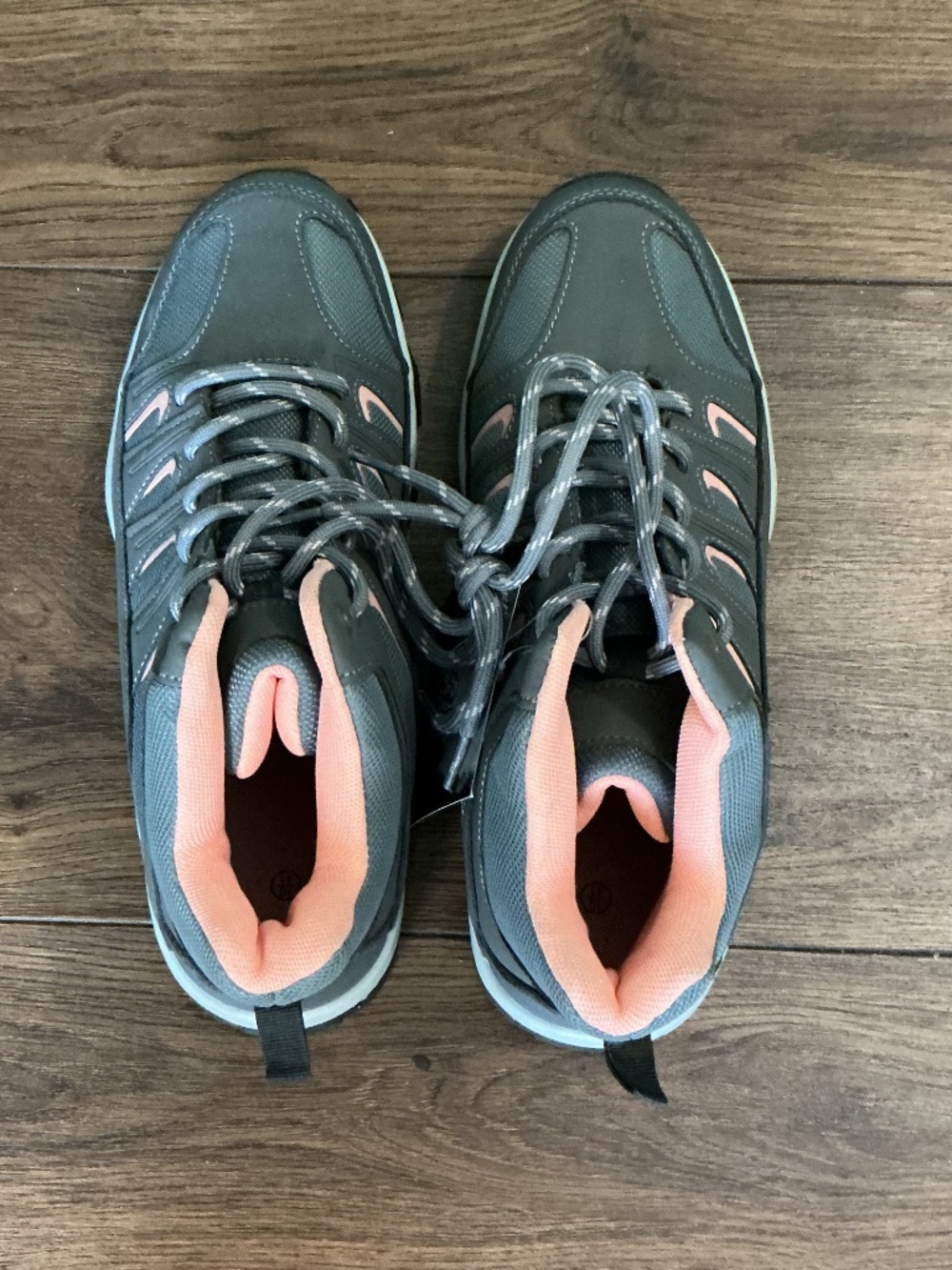 Jabasic Women Gray and Peach Walking Shoes  Size 10